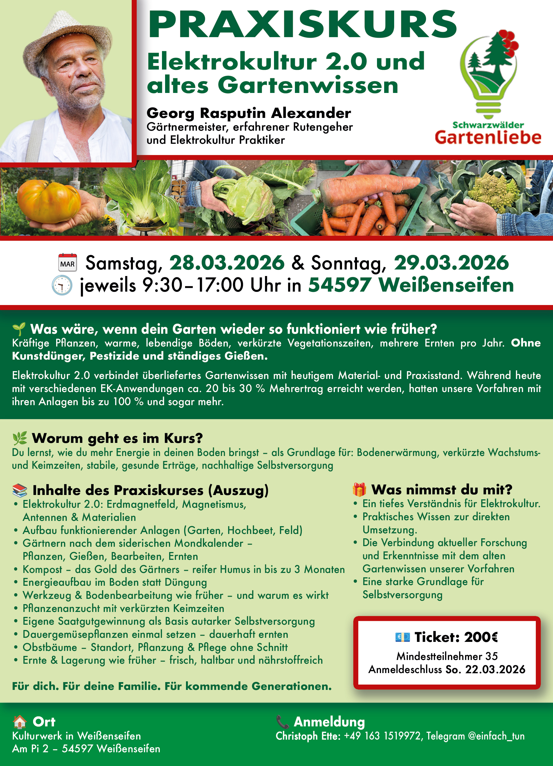 Praxisseminar Workshop zur Elektrokultur