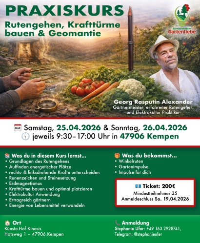 Praxisseminar Workshop zum Rutengehen
