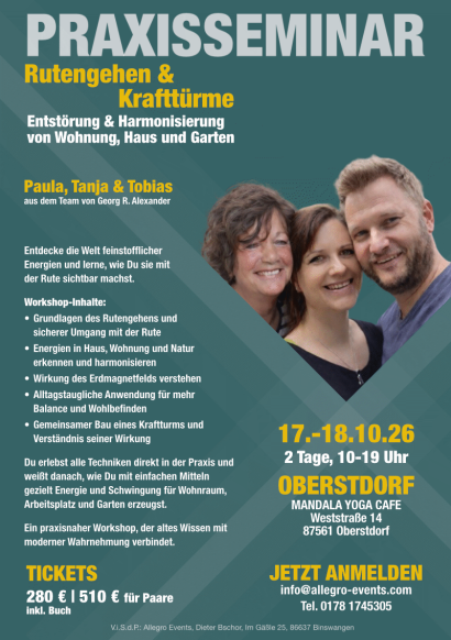 Praxisseminar Workshop Rutengehen und Geomantie
